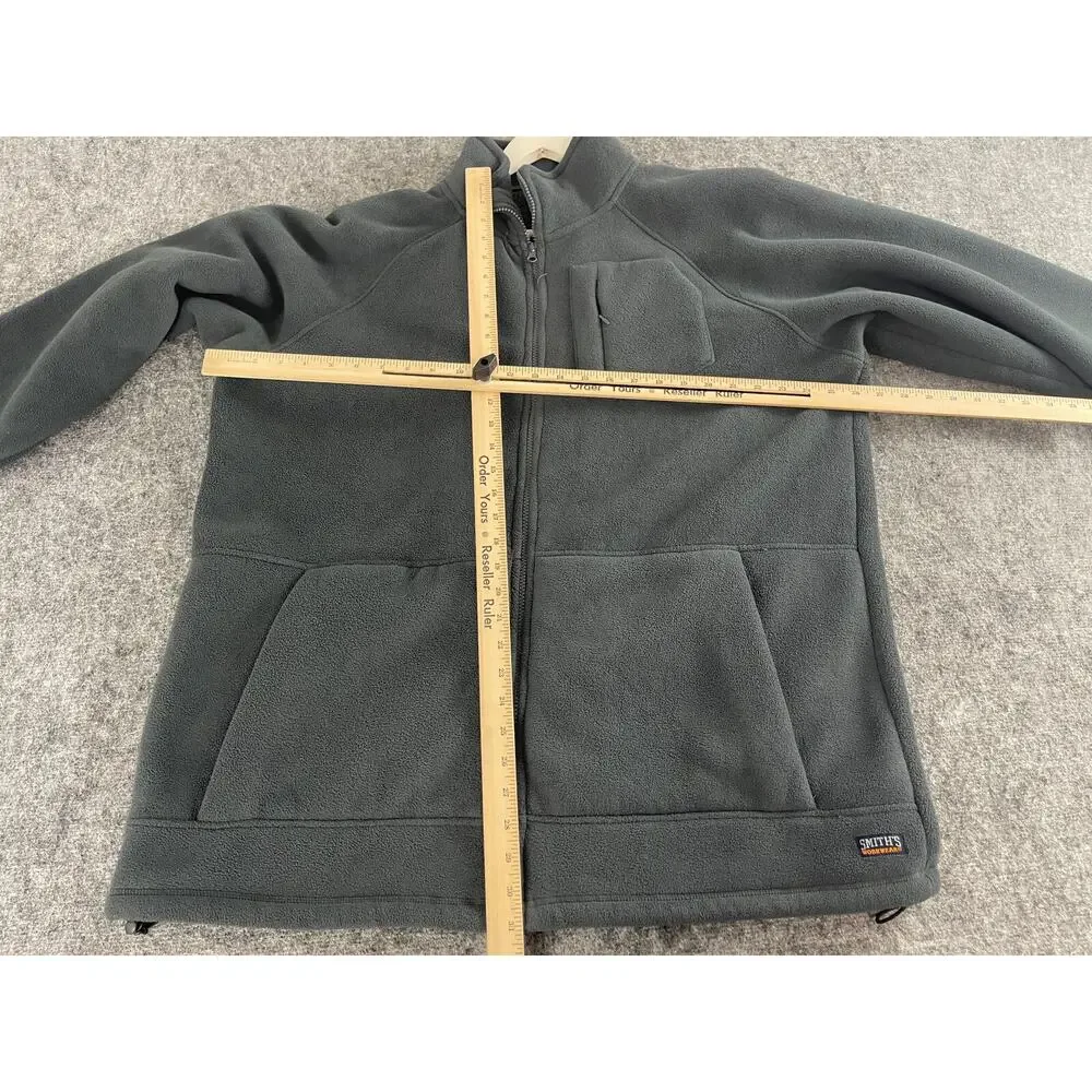 Smith's Workwear Jacket Mens 2XL Sweater Fleece Fur Lined Bluish Green Zip N112